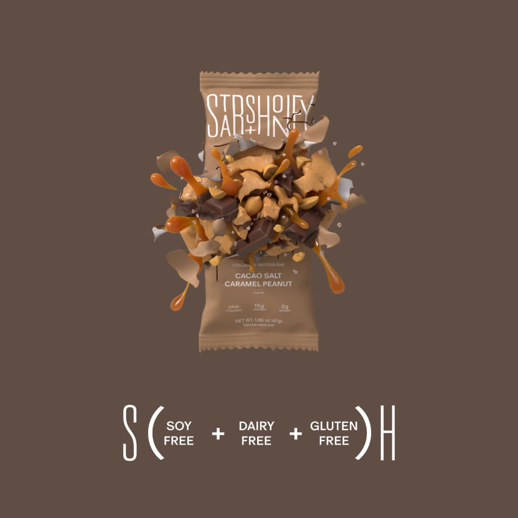 Product Image number 6 for Stars + Honey | The Protein Bar – Cacao Salt Caramel Peanut - All natural ingredients. Gluten Free, Dairy Free, Soy Free and no sugar alcohol sweeteners.