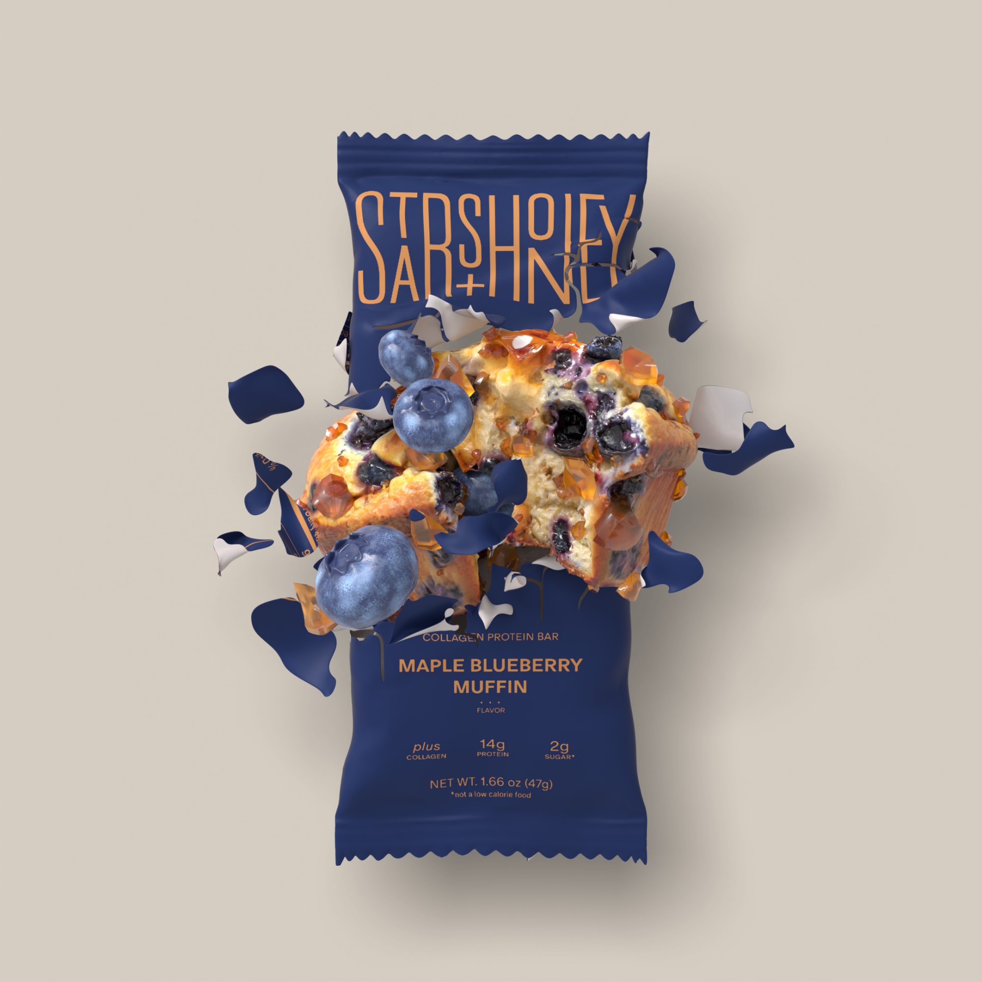 Product Image number 4 for Stars + Honey | The Protein Bar – Maple Blueberry Muffin, All natural ingredients with added collagen, Gluten Free, Dairy Free, Soy Free, No Seed Oils, and No Sugar Alcohols.