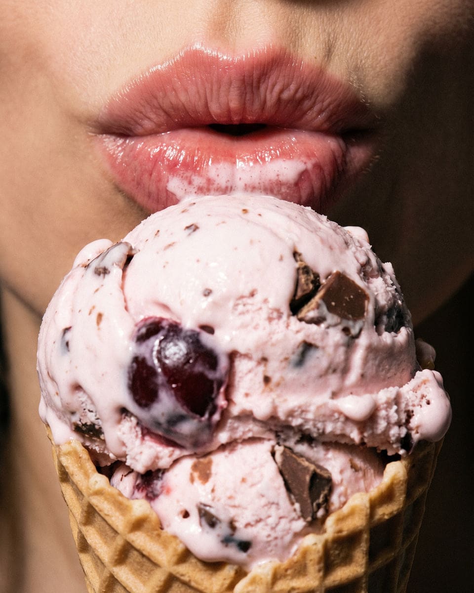Cherry Chocolate Waffle Cone