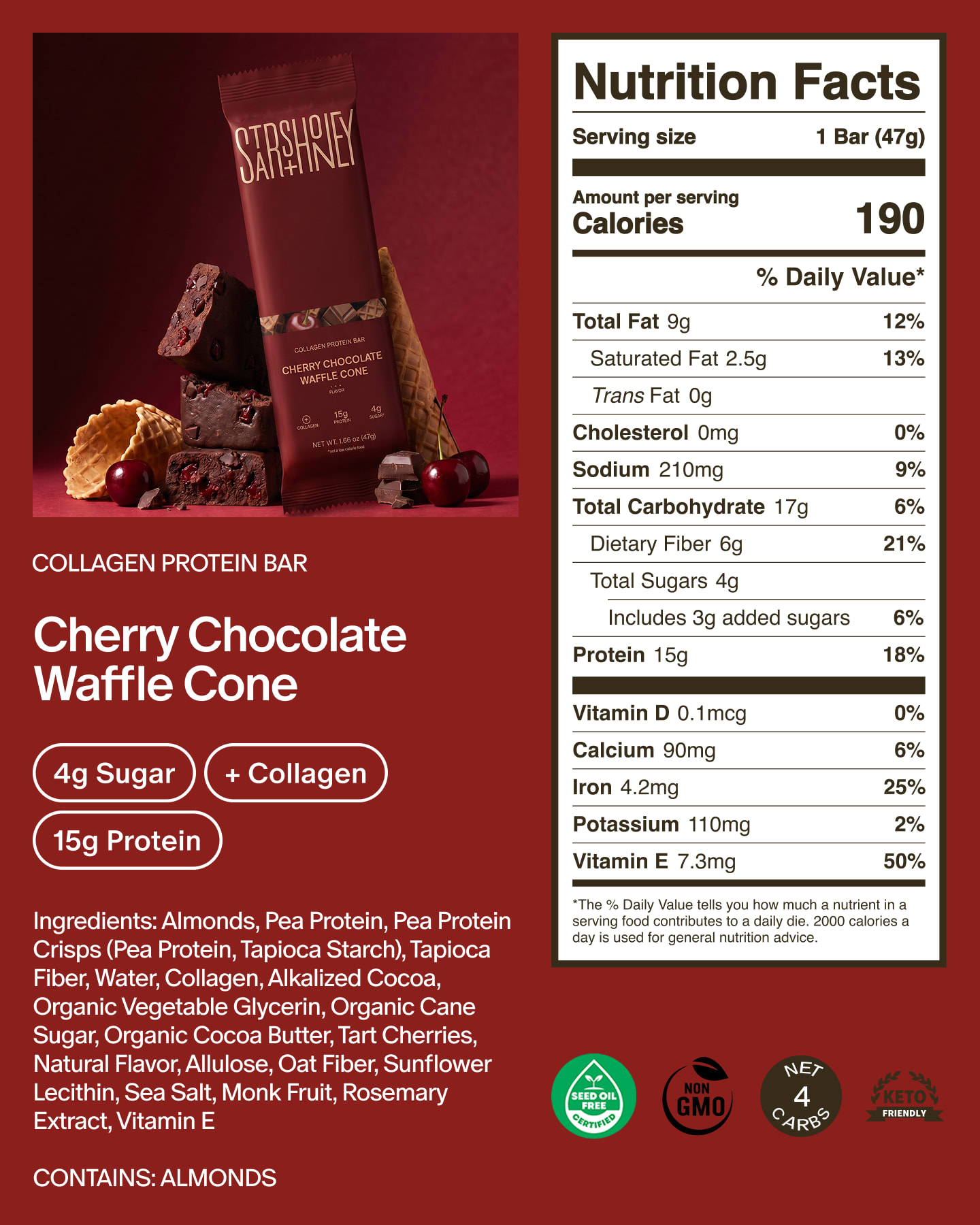Cherry Chocolate Waffle Cone